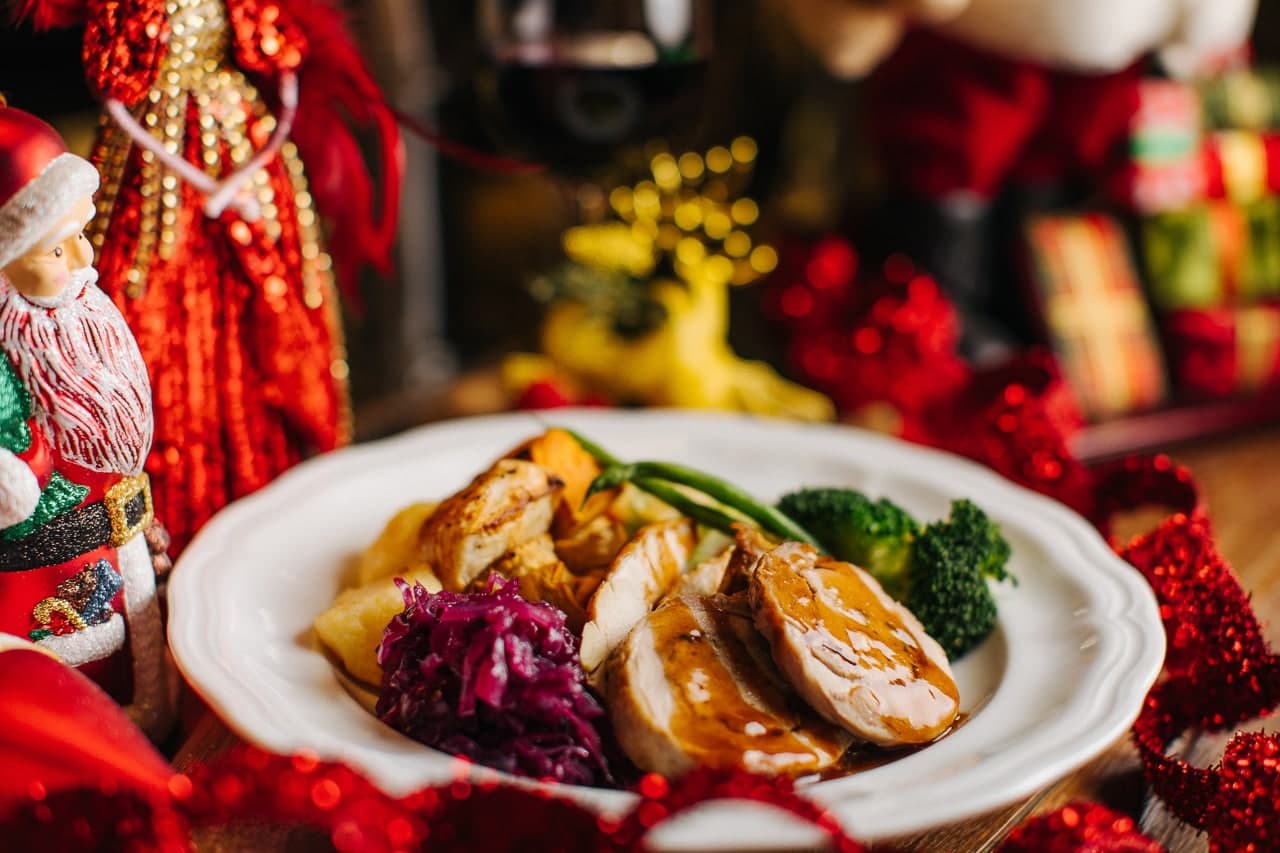 turkey on the festive table