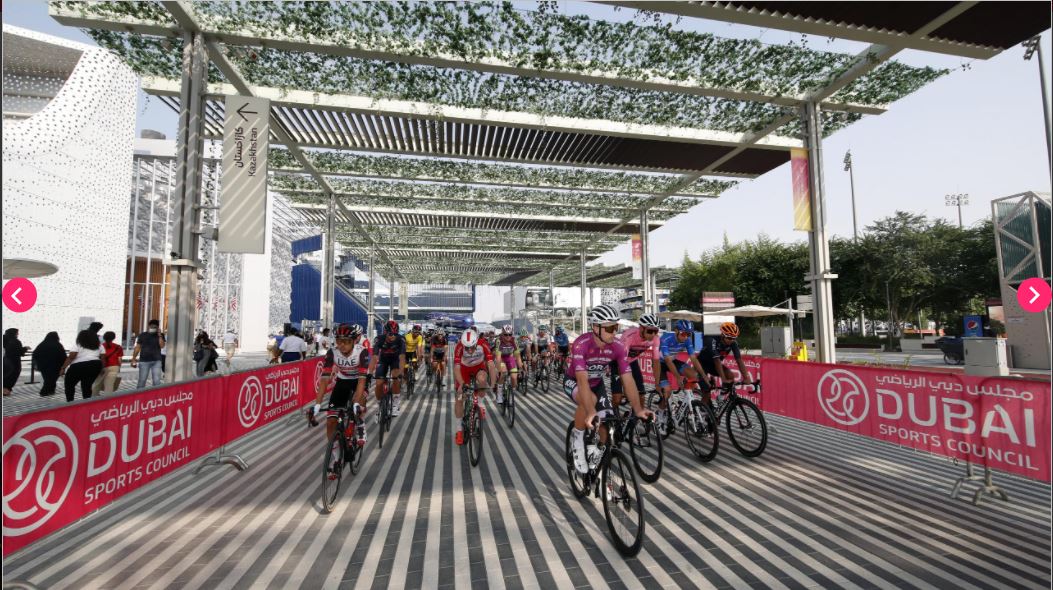 cyclists riding in expo 2020
