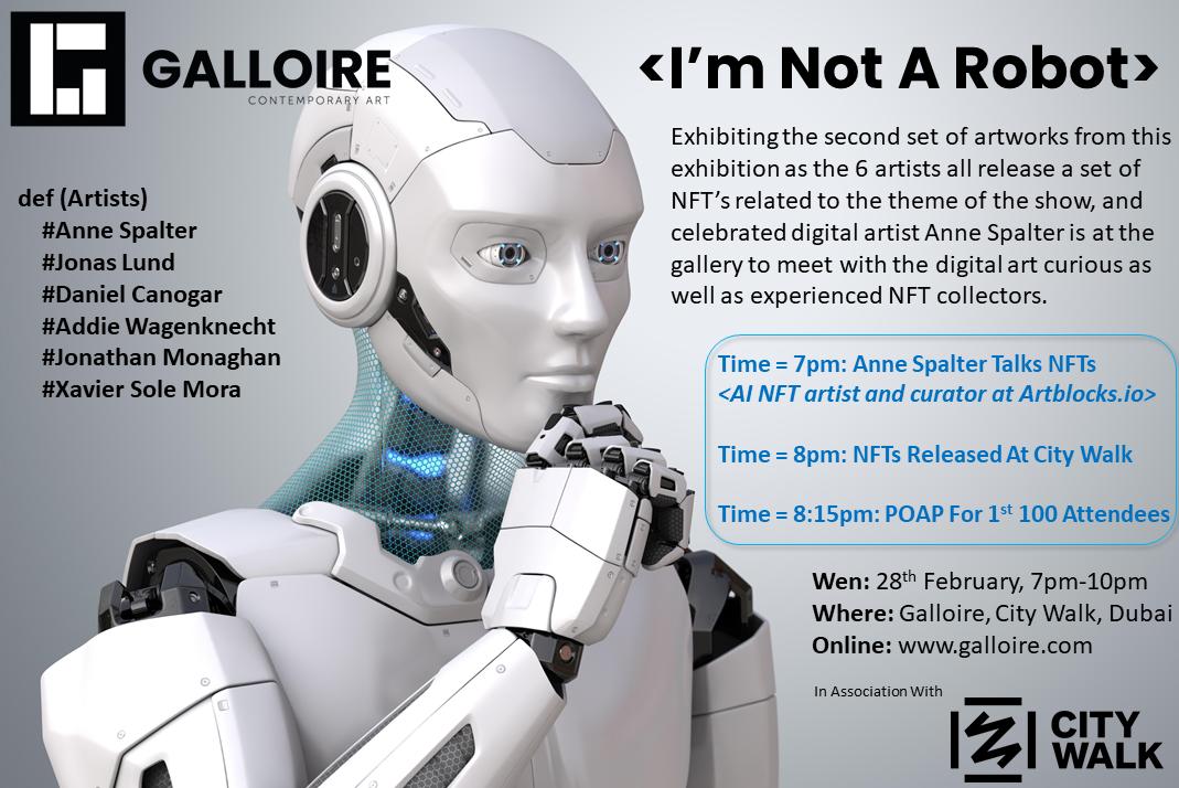 Art Exhibition < I’M NOT A ROBOT > - Coming Soon in UAE