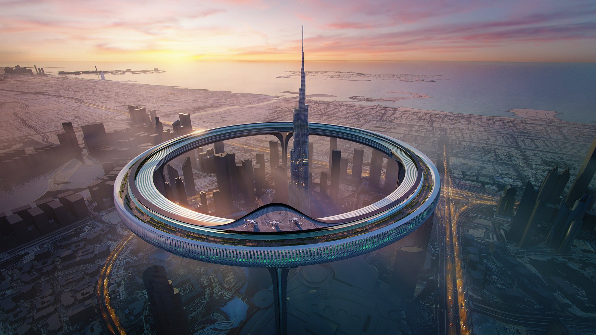 The Downtown Circle project – a massive city ring encircling Burj Khalifa - Coming Soon in UAE