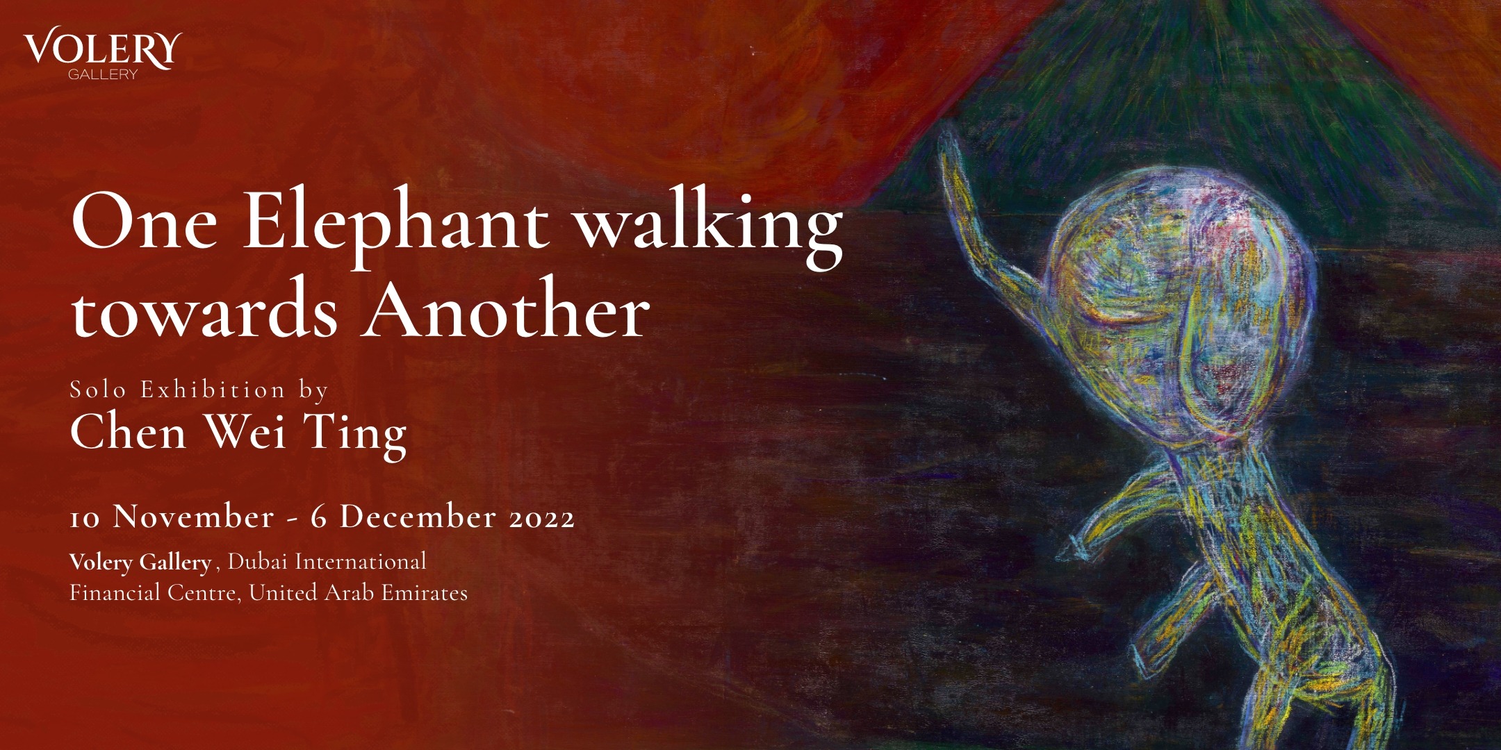 One Elephant walking towards Another Exhibition - Coming Soon in UAE