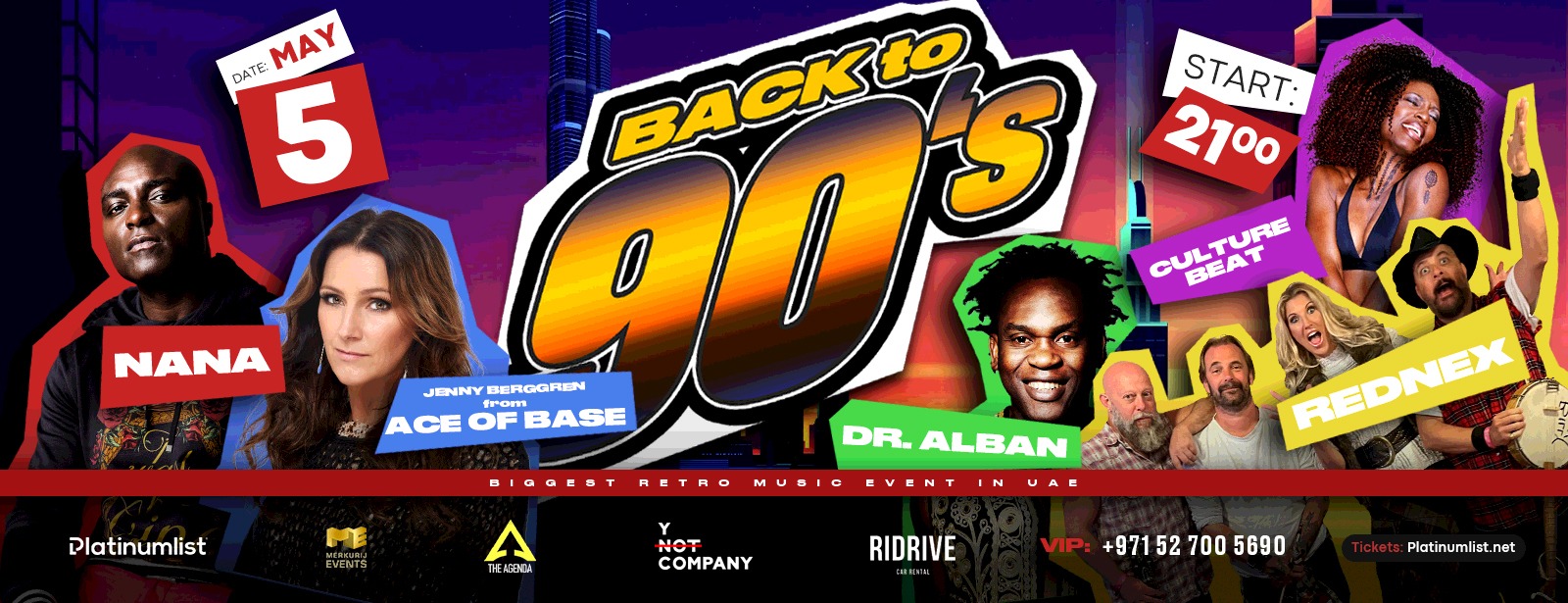 Back to the 90s – Dr.Alban, Jenny from ACE OF BASE and more live in Dubai - Coming Soon in UAE