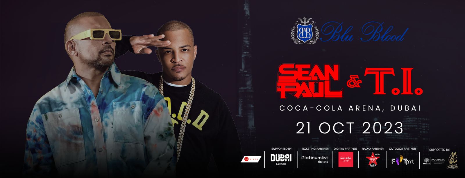 Sean Paul & T.I. Live at Coca-Cola Arena, Dubai (POSTPONED) - Coming Soon in UAE
