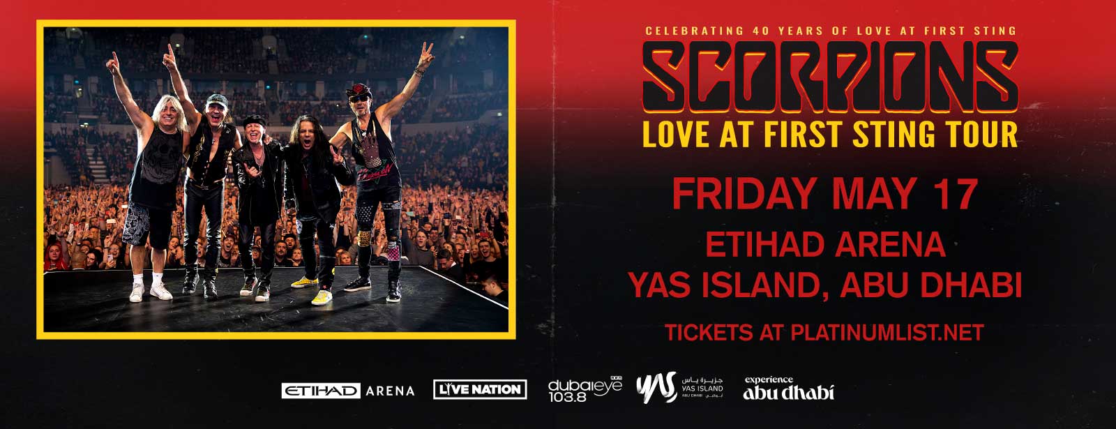 Scorpions Live at Etihad Arena, Abu Dhabi - Coming Soon in UAE