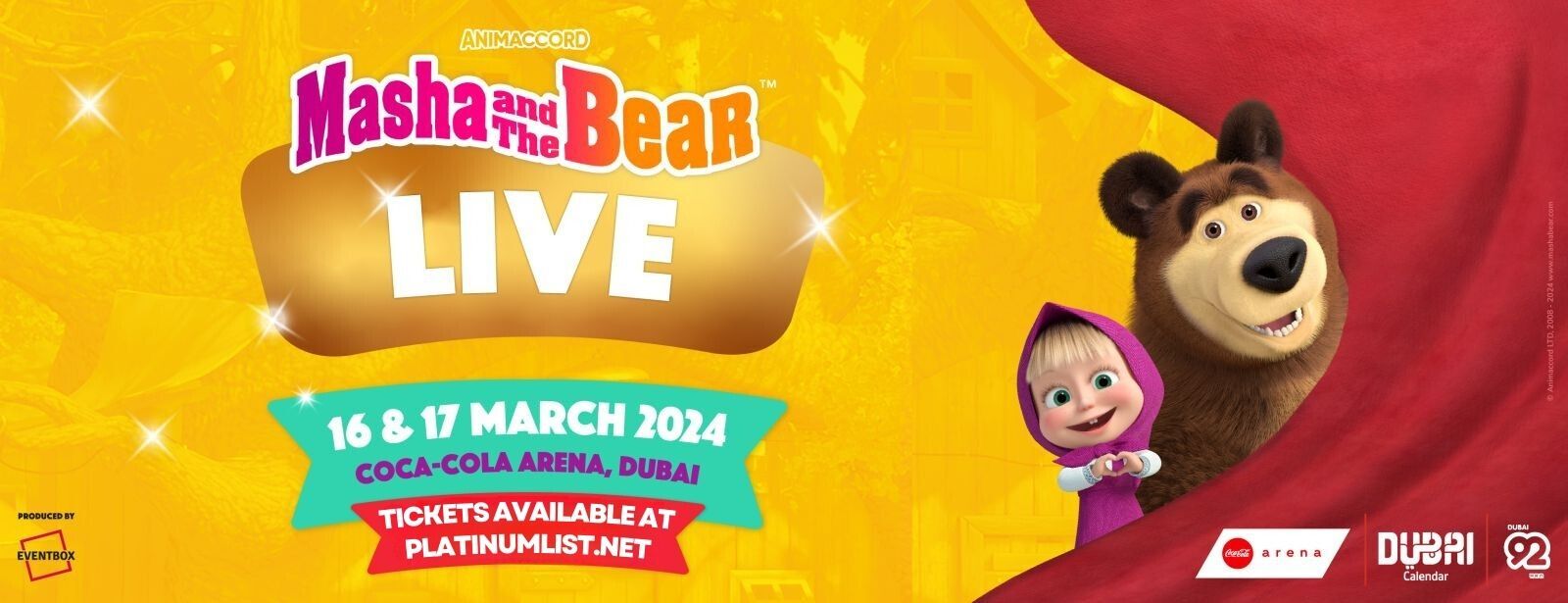 Masha & the Bear Live in Coca-Cola Arena, Dubai - Coming Soon in UAE