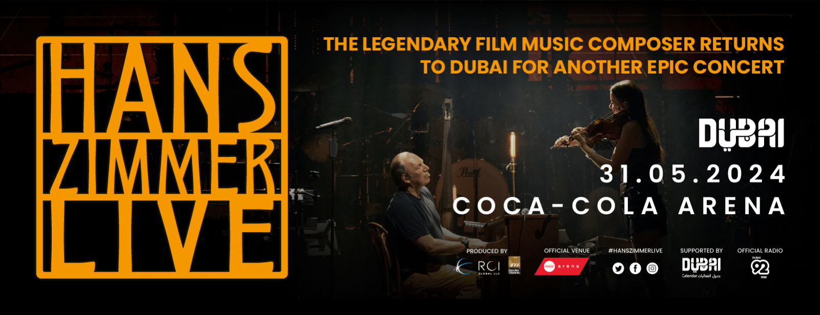 Hans Zimmer Live in Coca-Cola Arena, Dubai - Coming Soon in UAE