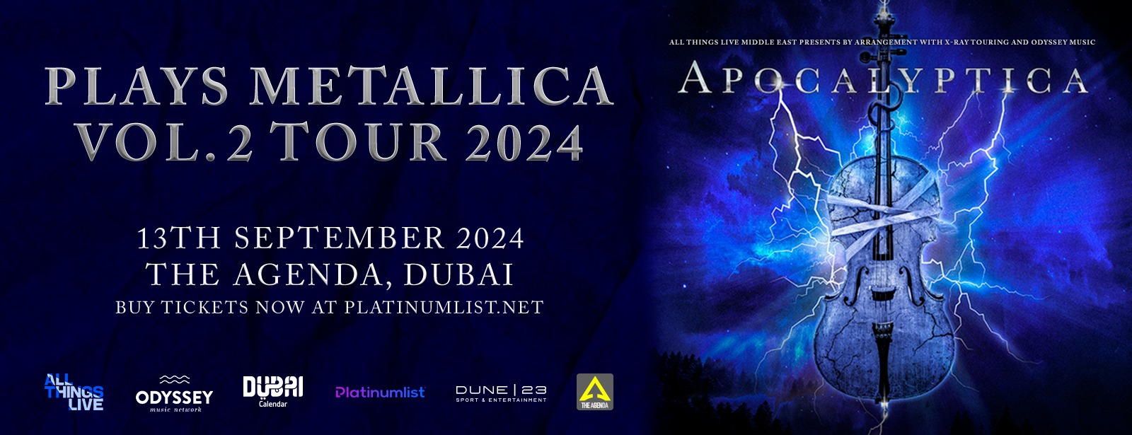 Apocalyptica Plays Metallica at The Agenda, Dubai - Coming Soon in UAE
