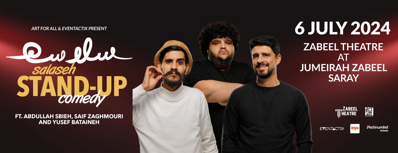 Salaseh Stand Up Arabic Comedy at Zabeel Theatre, Dubai - Coming Soon in UAE