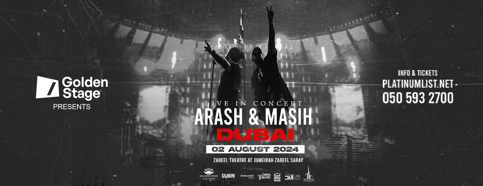 Arash and Masih Concert at Zabeel Theatre, Dubai - Coming Soon in UAE