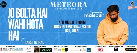 Harsh Gujral Live in Dubai - Coming Soon in UAE