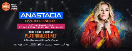 World Tennis League presents, Anastacia Live! at Etihad Arena Abu Dhabi 2024 - Coming Soon in UAE