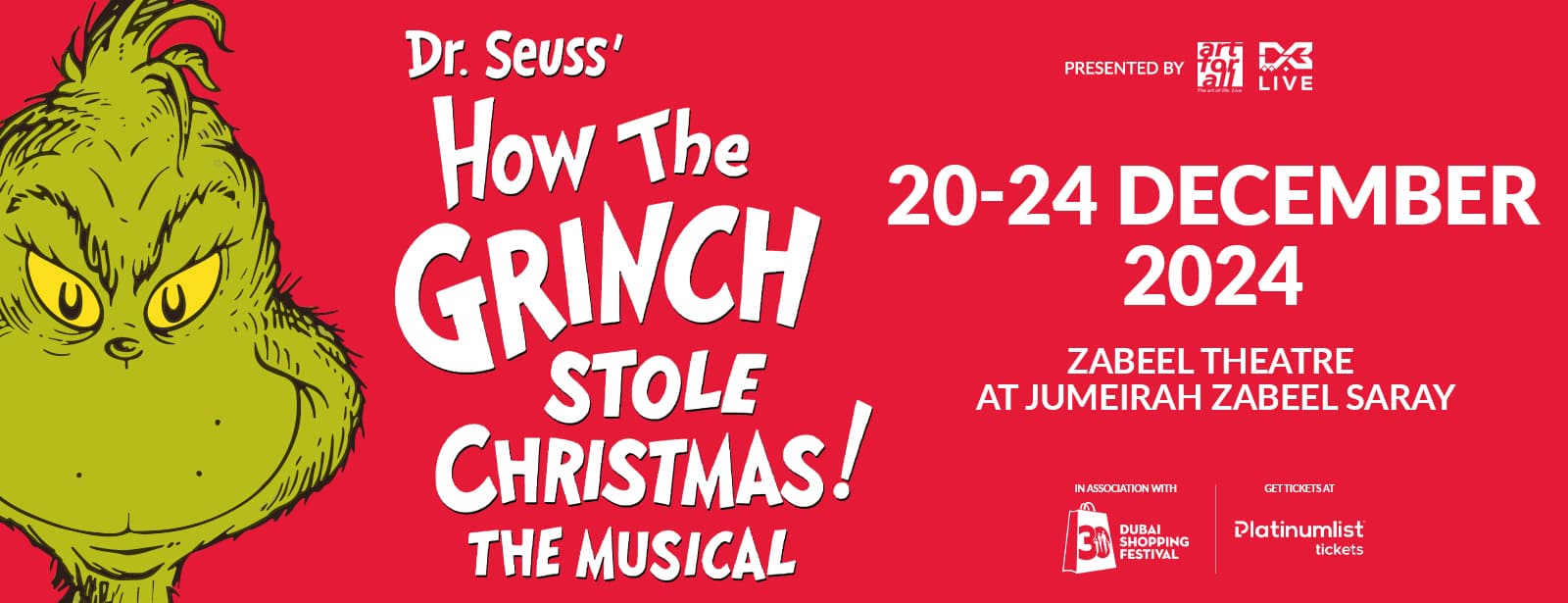 Dr. Seuss’ How The Grinch Stole Christmas The Musical at Zabeel Theatre, Dubai - Coming Soon in UAE