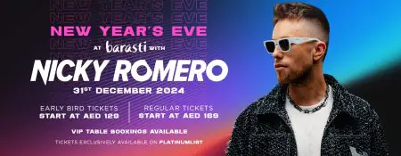 DJ Nicky Romero at Barasti NYE Celebration in Dubai - Coming Soon in UAE