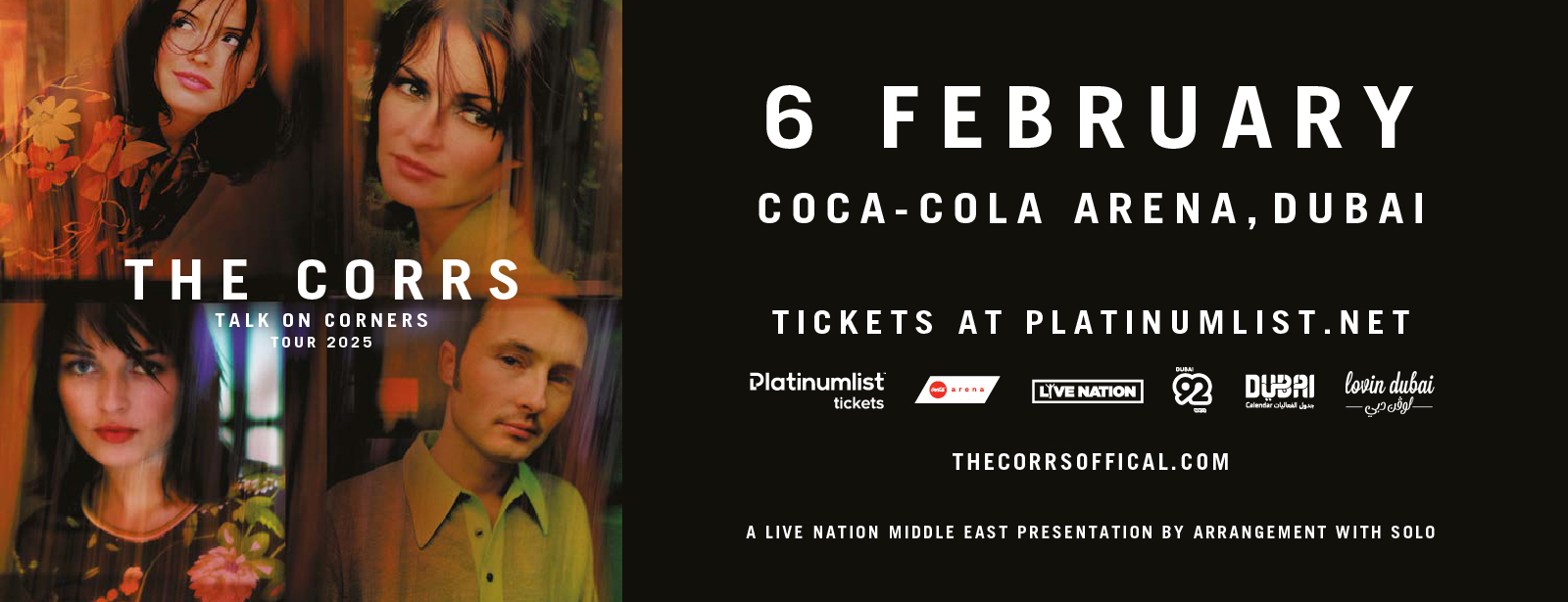 The Corrs Live at Coca-Cola Arena - Coming Soon in UAE