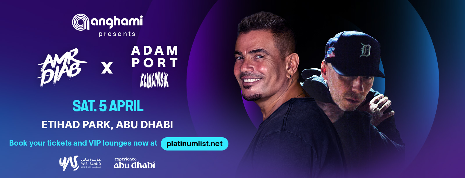 Amr Diab and Adam Port in Abu Dhabi - Coming Soon in UAE