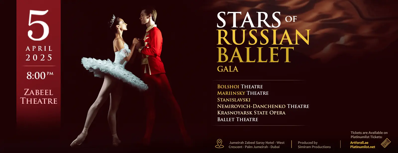 Stars of Russian Ballet at Zabeel Theatre in Dubai - Coming Soon in UAE