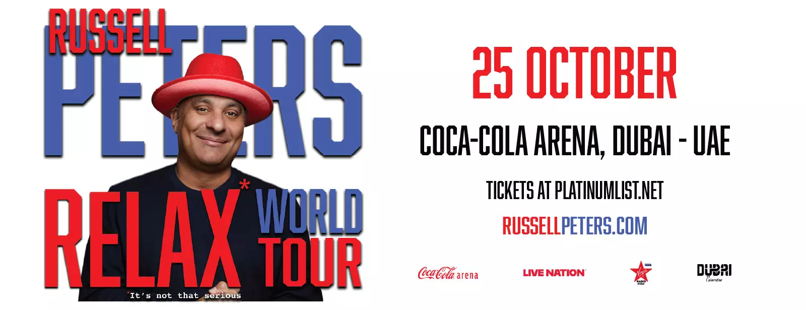 Russell Peters – Relax World Tour in Dubai - Coming Soon in UAE