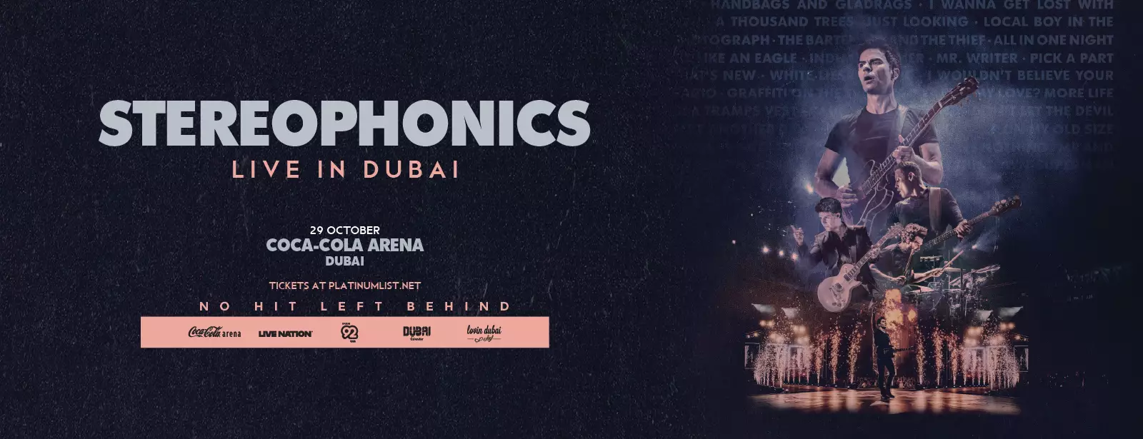 Stereophonics Live in Dubai - Coming Soon in UAE