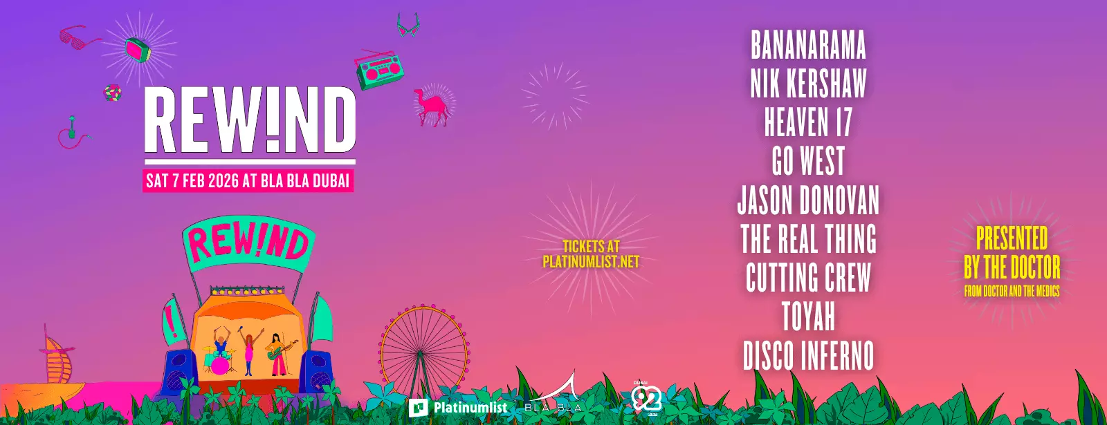 REW!ND Fest DXB 2026 – The Ultimate 80s & 90s Experience Returns to Bla Bla! - Coming Soon in UAE