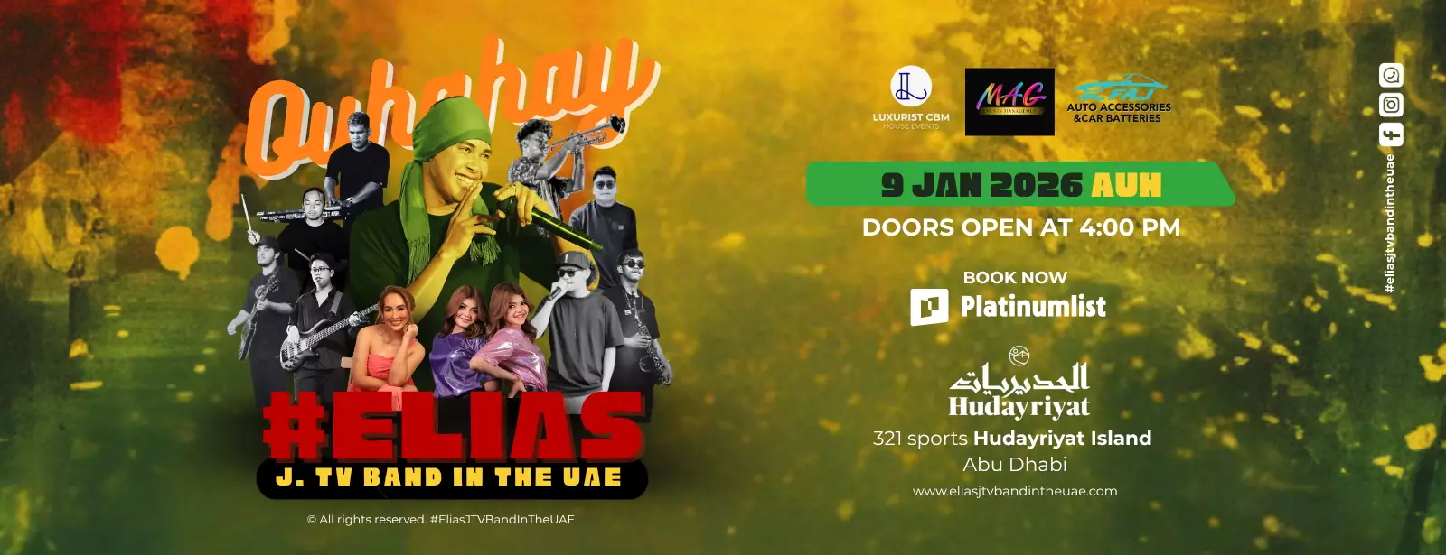 Filipino Musical Concert with Elias J. TV Band in Abu Dhabi - Coming Soon in UAE