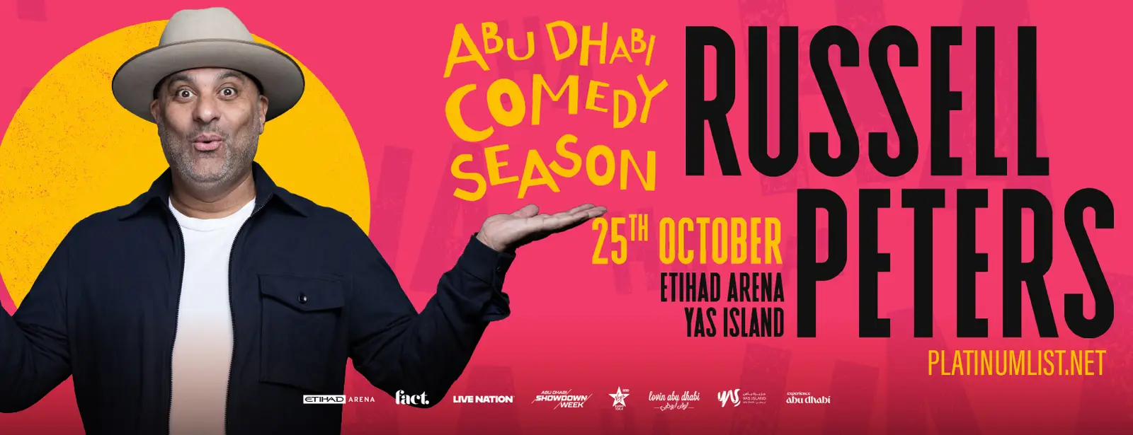 Russell Peters at Etihad Arena in Abu Dhabi - Coming Soon in UAE